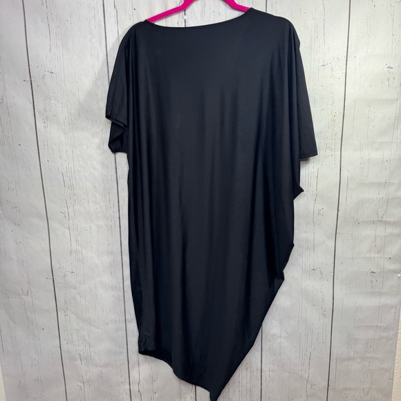 Athleta Sunlover Hilo UPH Asymmetrical Black Athletic Stretch Dress Scoop Neck - Picture 3 of 11
